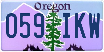 OR license plate 059IKW