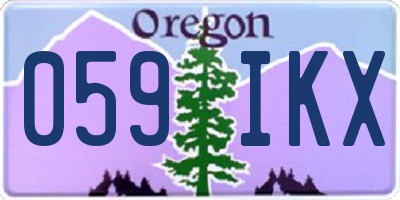 OR license plate 059IKX