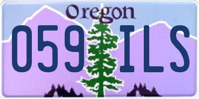 OR license plate 059ILS