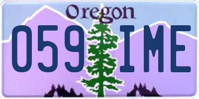 OR license plate 059IME