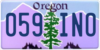 OR license plate 059INO