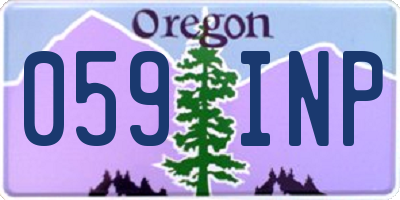 OR license plate 059INP