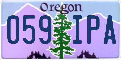 OR license plate 059IPA