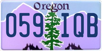OR license plate 059IQB