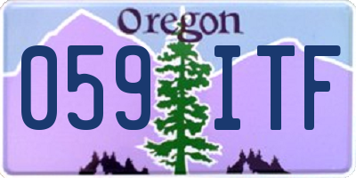OR license plate 059ITF