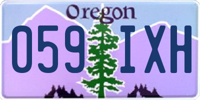 OR license plate 059IXH