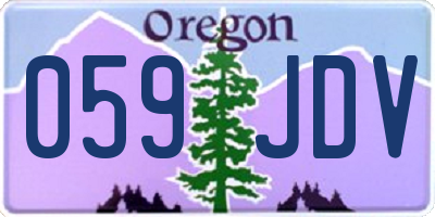 OR license plate 059JDV