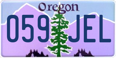 OR license plate 059JEL