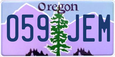 OR license plate 059JEM