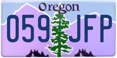 OR license plate 059JFP