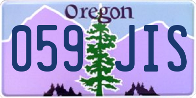 OR license plate 059JIS