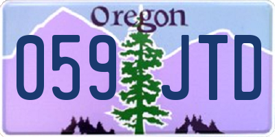 OR license plate 059JTD