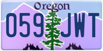 OR license plate 059JWT