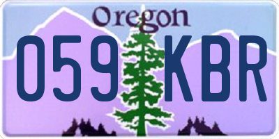 OR license plate 059KBR