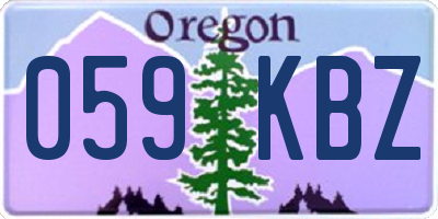 OR license plate 059KBZ