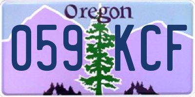 OR license plate 059KCF