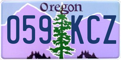 OR license plate 059KCZ