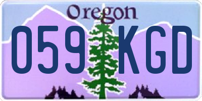OR license plate 059KGD