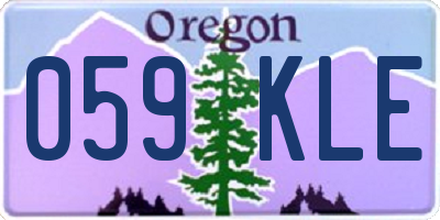 OR license plate 059KLE