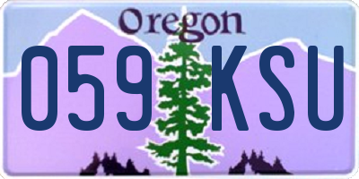 OR license plate 059KSU