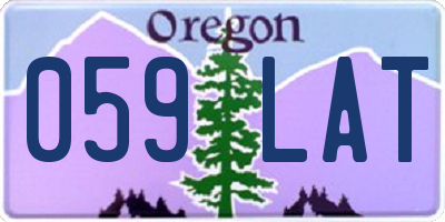 OR license plate 059LAT