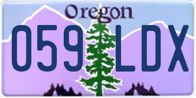 OR license plate 059LDX
