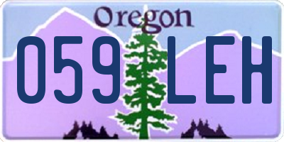 OR license plate 059LEH