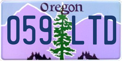 OR license plate 059LTD