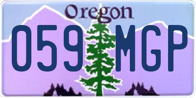 OR license plate 059MGP