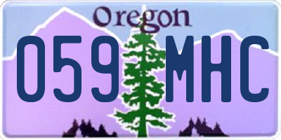 OR license plate 059MHC