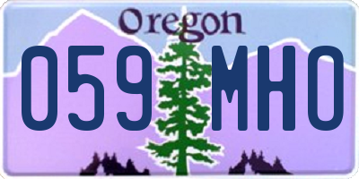 OR license plate 059MHO