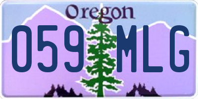 OR license plate 059MLG