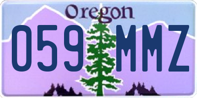 OR license plate 059MMZ