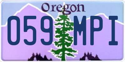 OR license plate 059MPI