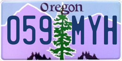 OR license plate 059MYH