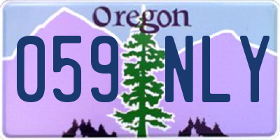 OR license plate 059NLY
