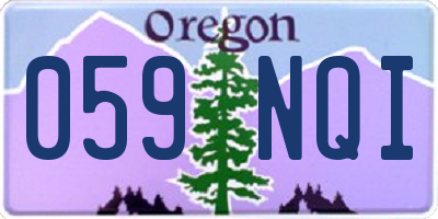 OR license plate 059NQI
