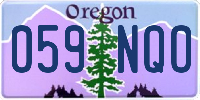 OR license plate 059NQO