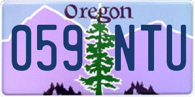 OR license plate 059NTU