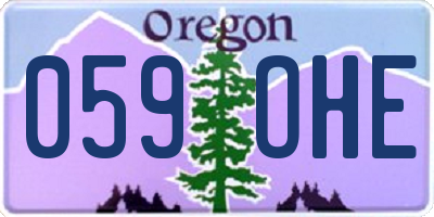 OR license plate 059OHE