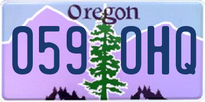OR license plate 059OHQ