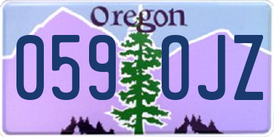 OR license plate 059OJZ