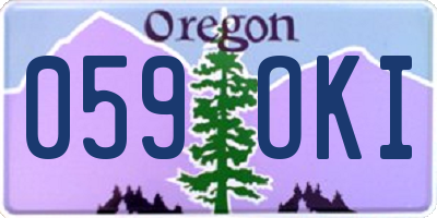 OR license plate 059OKI