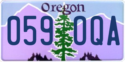 OR license plate 059OQA