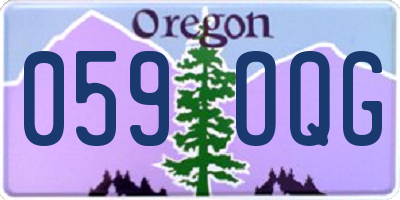 OR license plate 059OQG