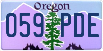 OR license plate 059PDE