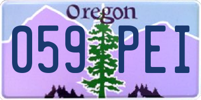 OR license plate 059PEI