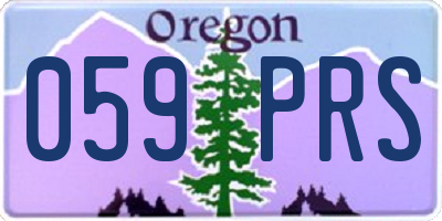 OR license plate 059PRS
