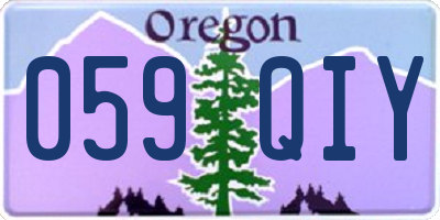 OR license plate 059QIY