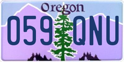 OR license plate 059QNU